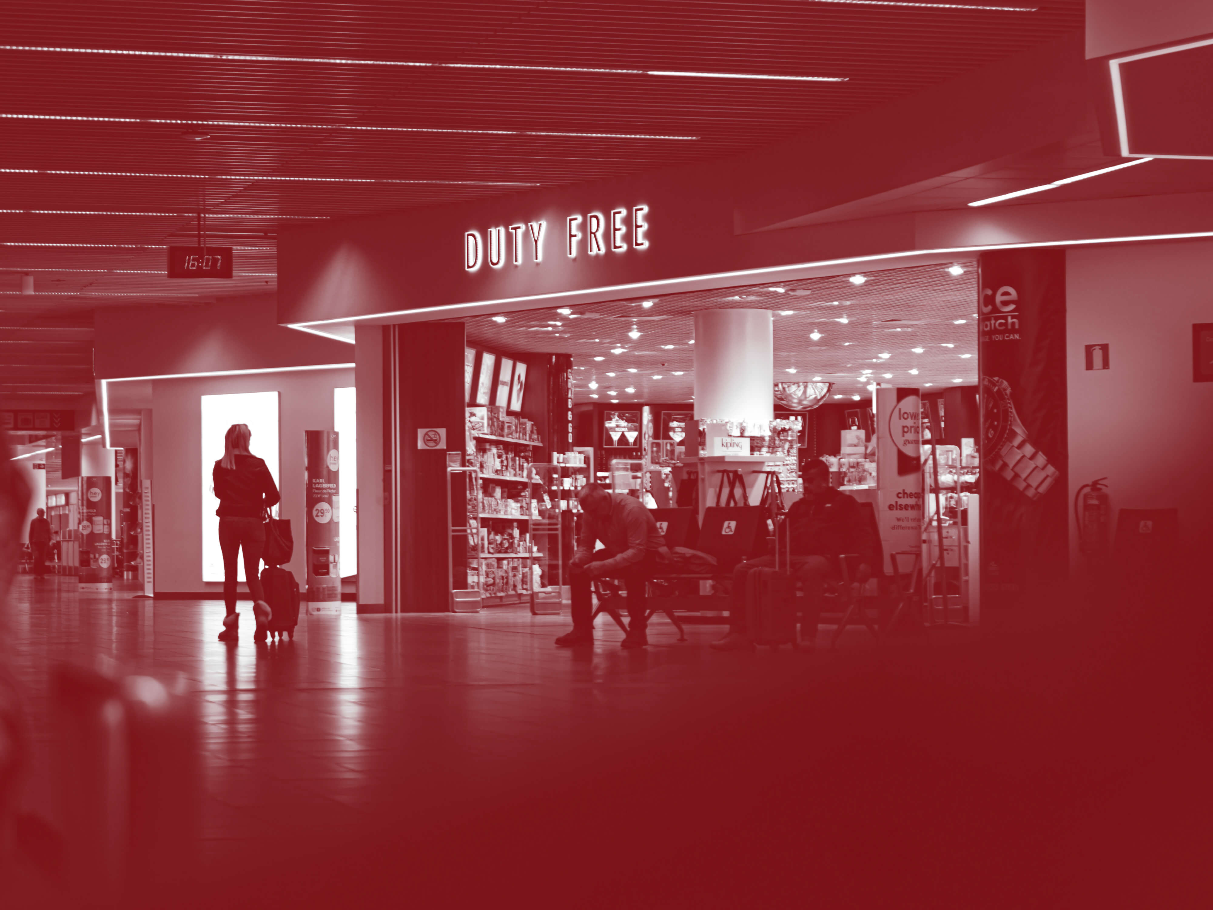 A duty free shop in an airport